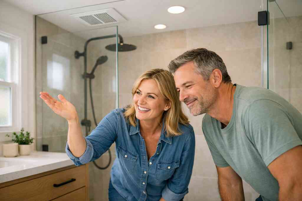 When large-format tile and low-maintenance finishes make sense in a luxury bathroom renovation — RENOVA Signature