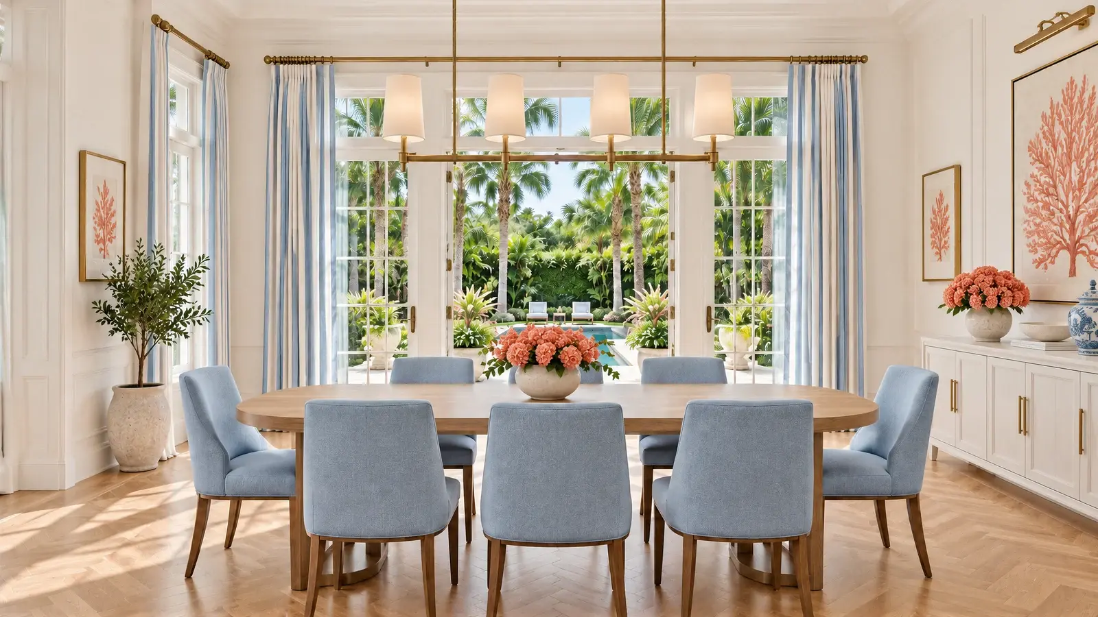 Dining room at The Aveline Residence, Boca Raton house