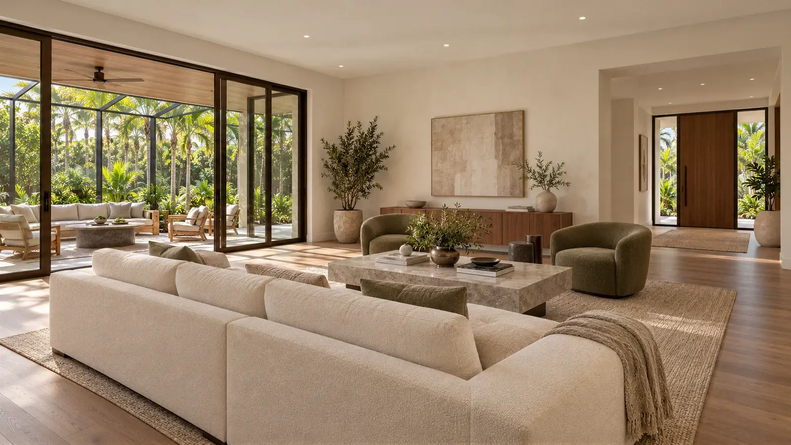 Reverse living view at The Canopy House, Boynton Beach house