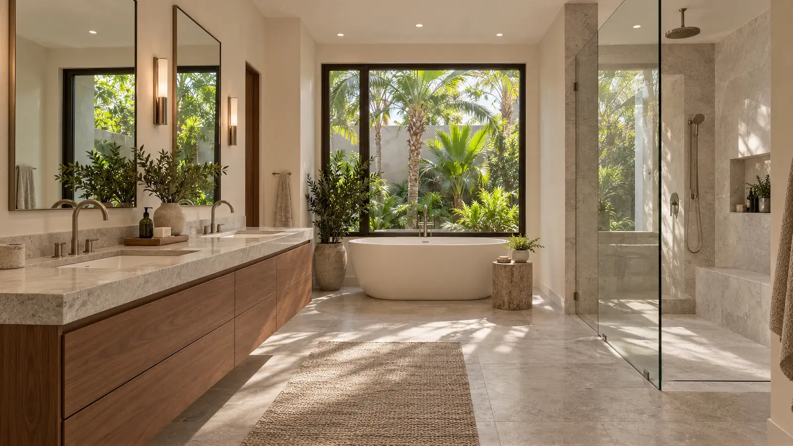 Primary bathroom at The Canopy House, Boynton Beach house