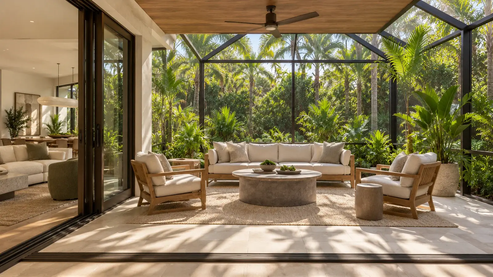 Sheltered lanai at The Canopy House, Boynton Beach house