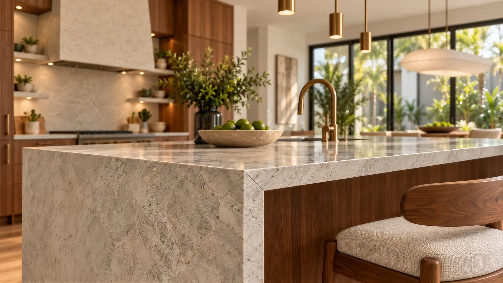 Kitchen material closeup at The Canopy House, Boynton Beach house