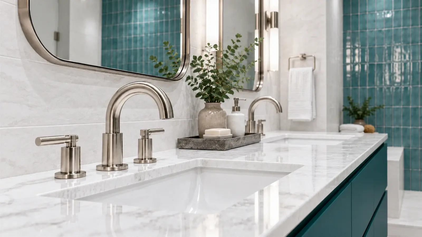 Nickel fixture detail at The Celadon Suite, Boca Raton condo