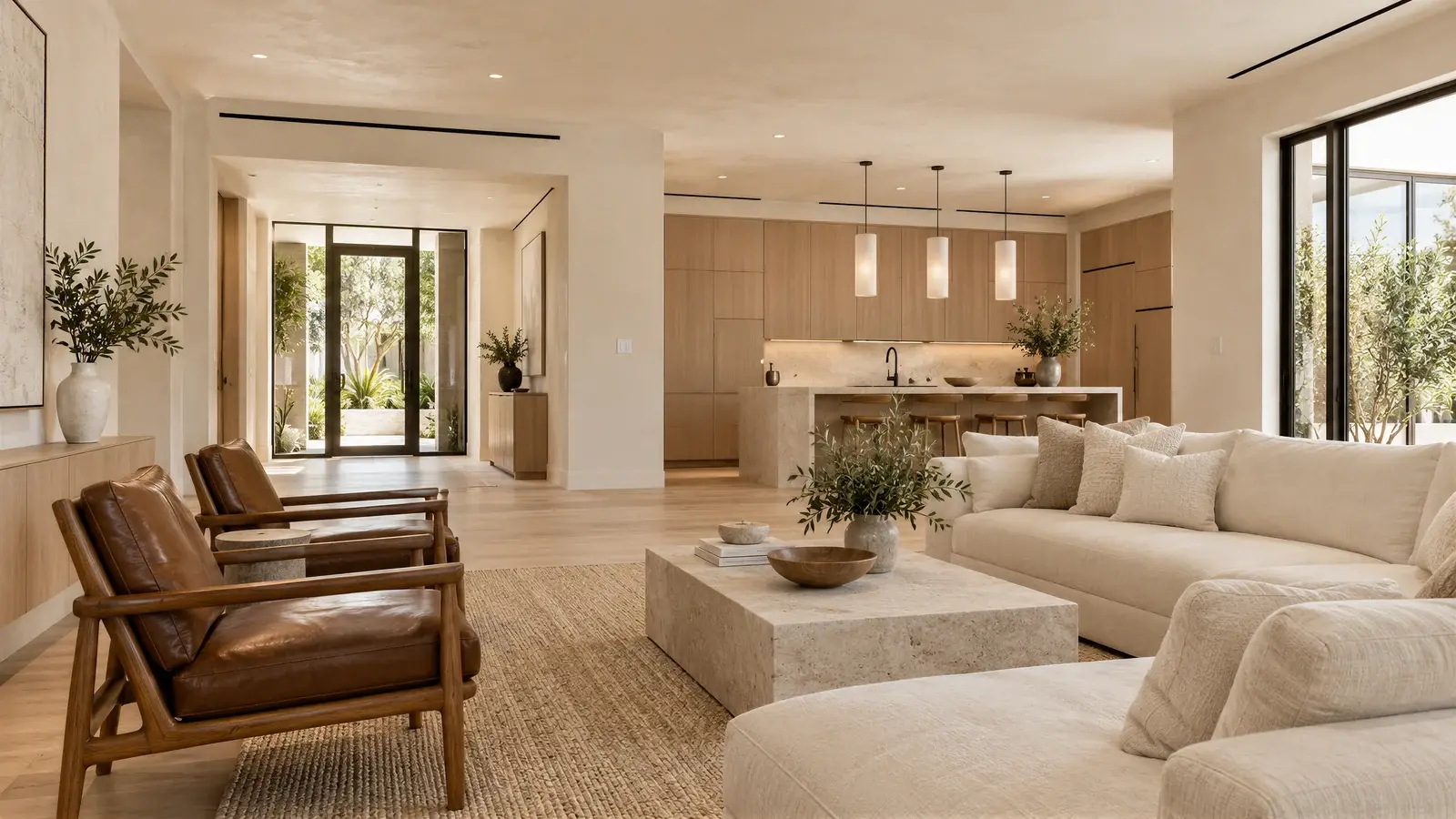 Reverse view of the living space at The Liora House, Delray Beach house