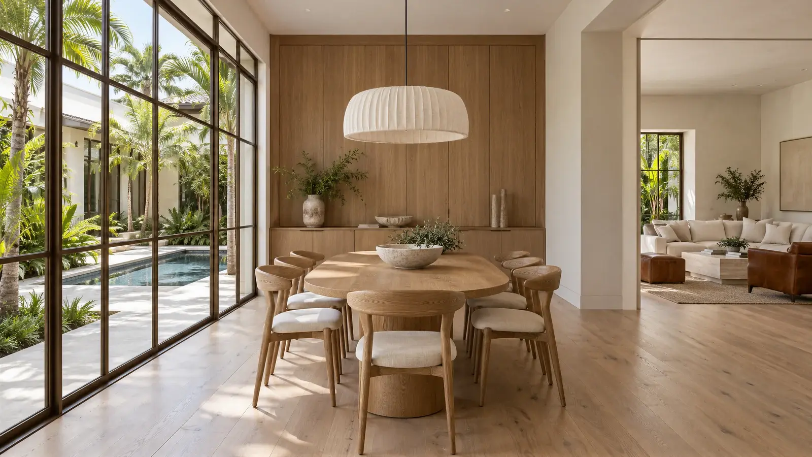 Dining room at The Liora House, Delray Beach house