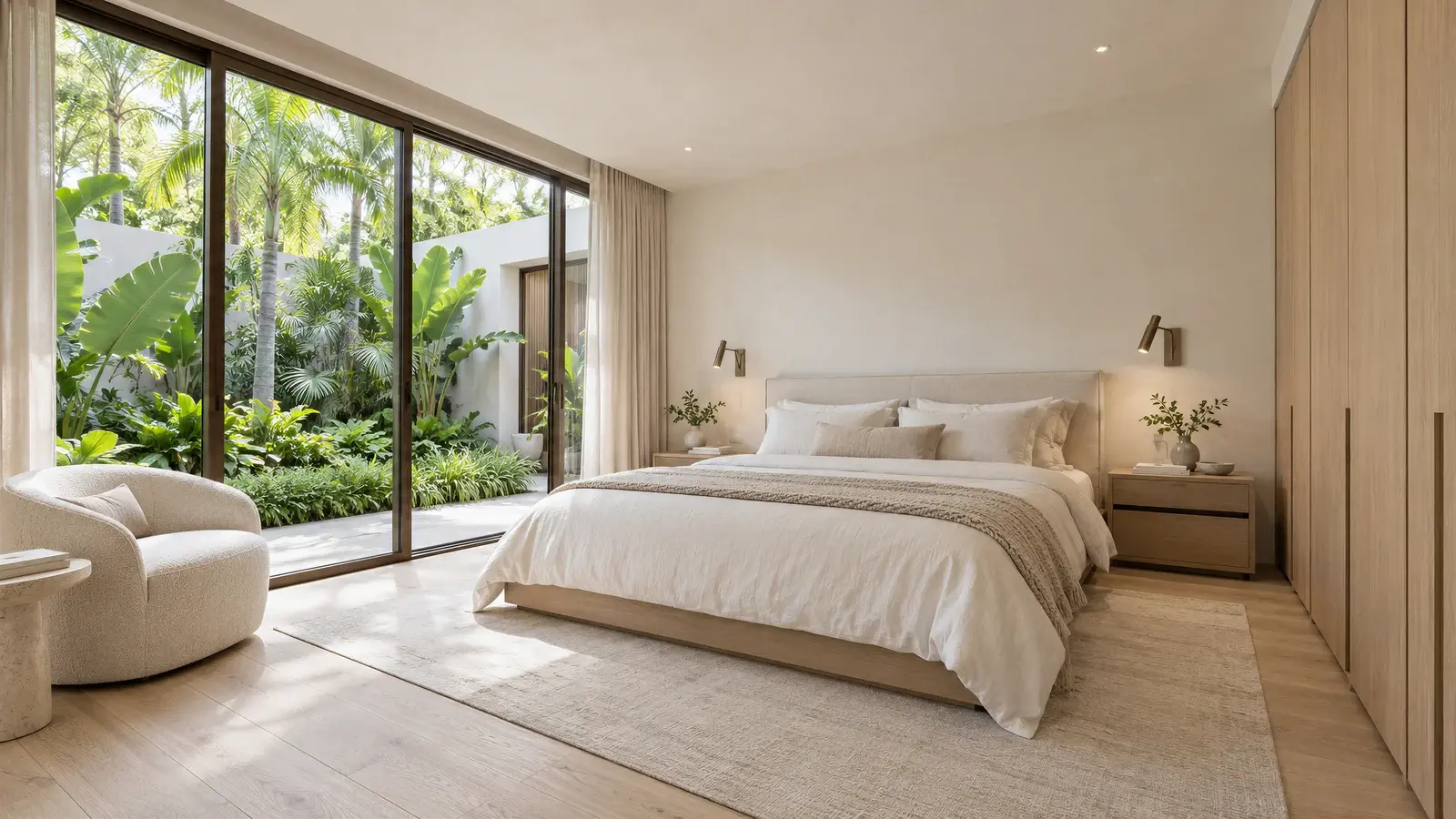 Primary bedroom at The Liora House, Delray Beach house