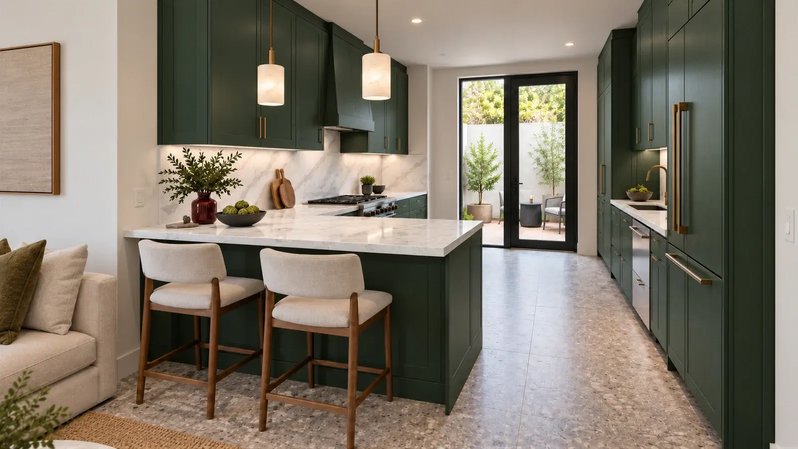 Breakfast setting at The Marlow Kitchen, Boca Raton townhome