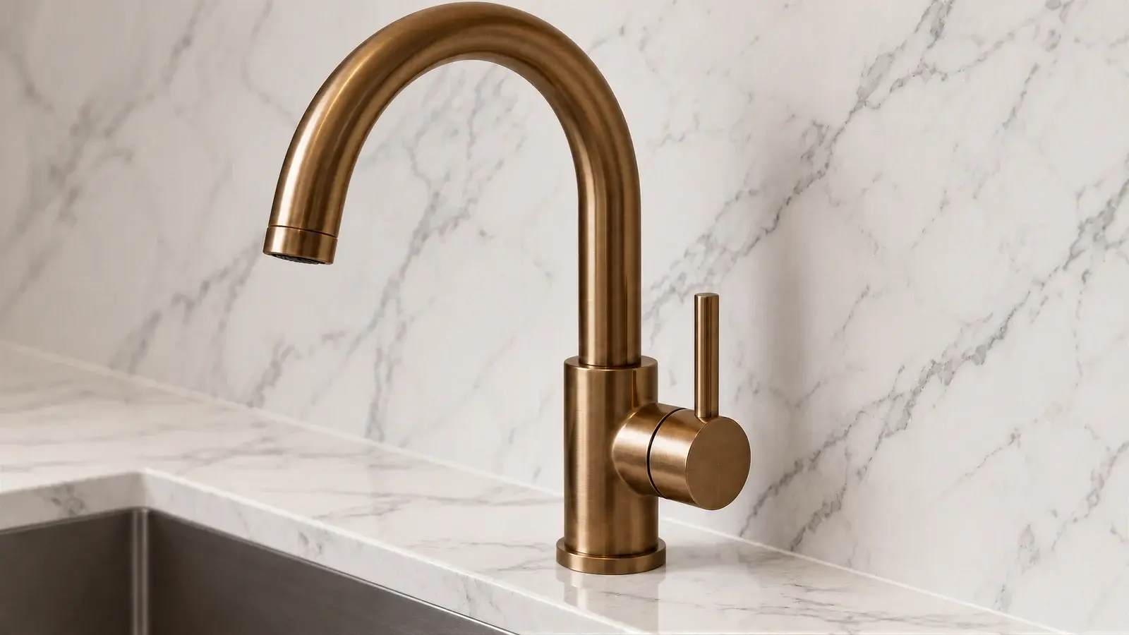 Aged-brass fixture detail at The Marlow Kitchen, Boca Raton townhome