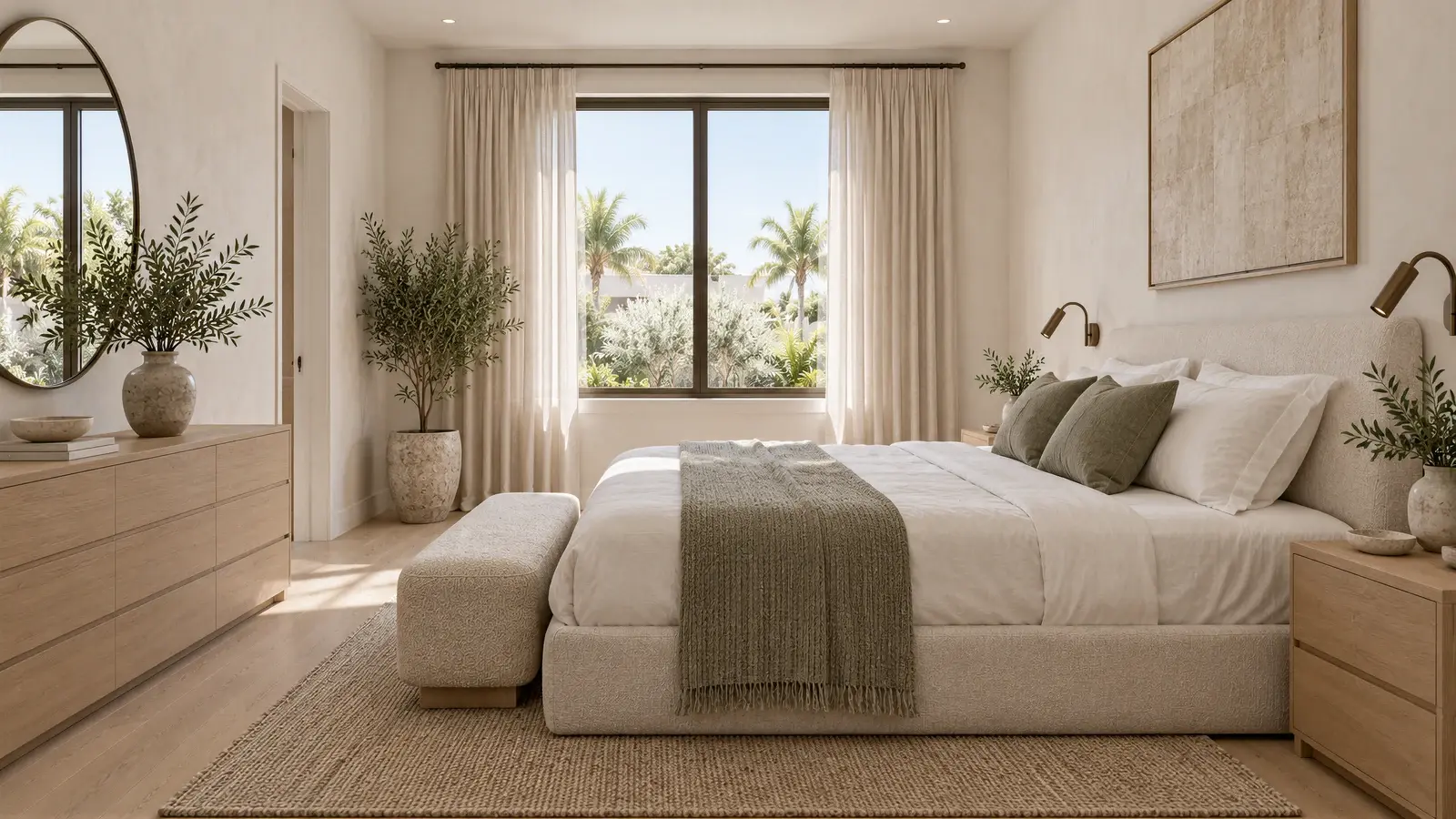 Primary bedroom at The Solenne Townhouse, Delray Beach townhome