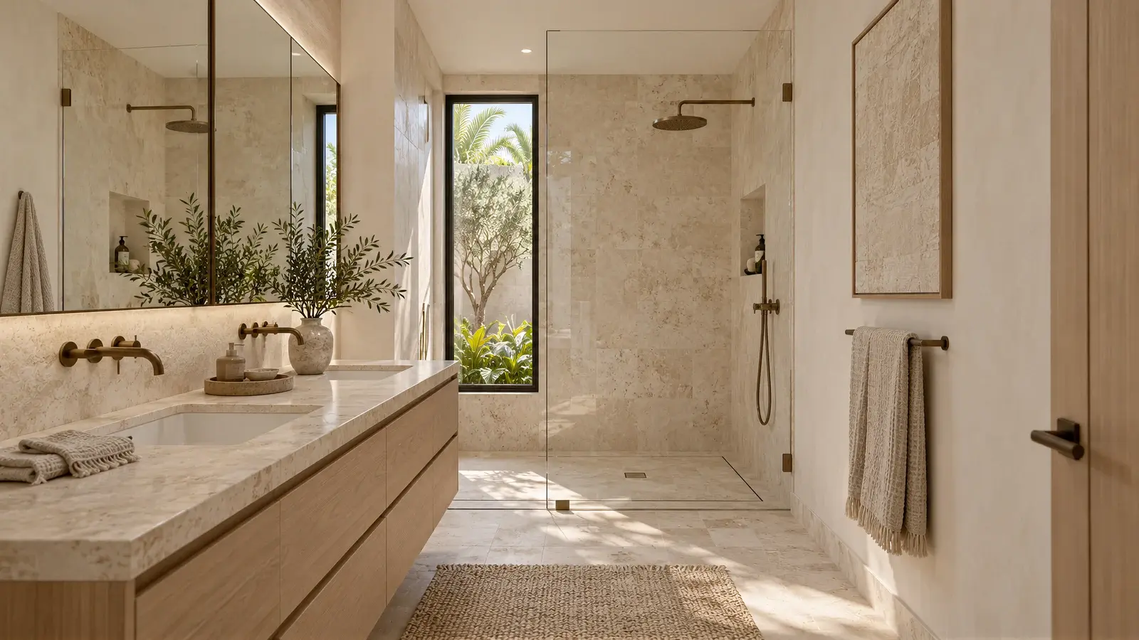 Primary bathroom at The Solenne Townhouse, Delray Beach townhome